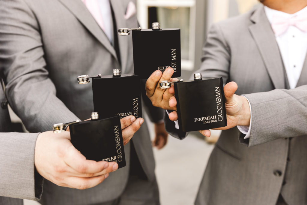 Groomsman Matching Flasks For Wedding Day