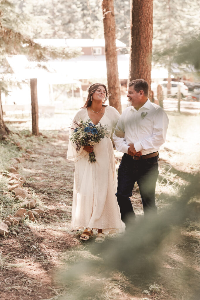 dad walking daughter down the aisle photography