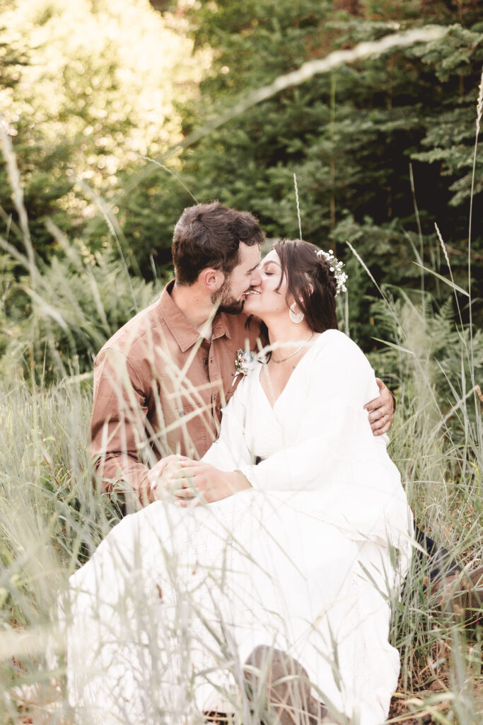 outdoor forest wedding idaho