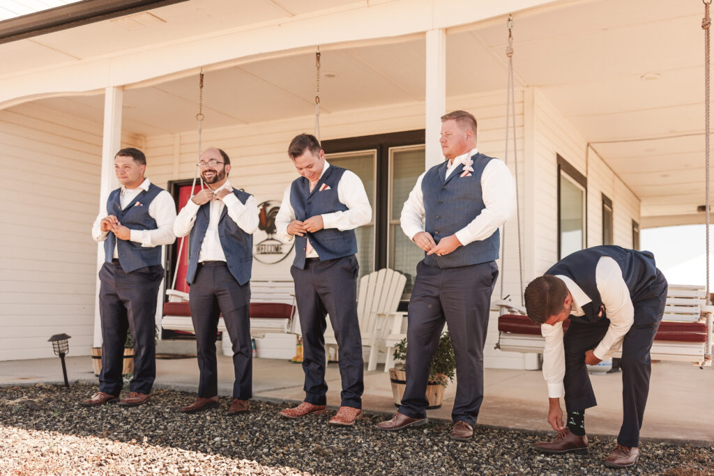 Grooms getting ready photos, Idaho wedding photographer